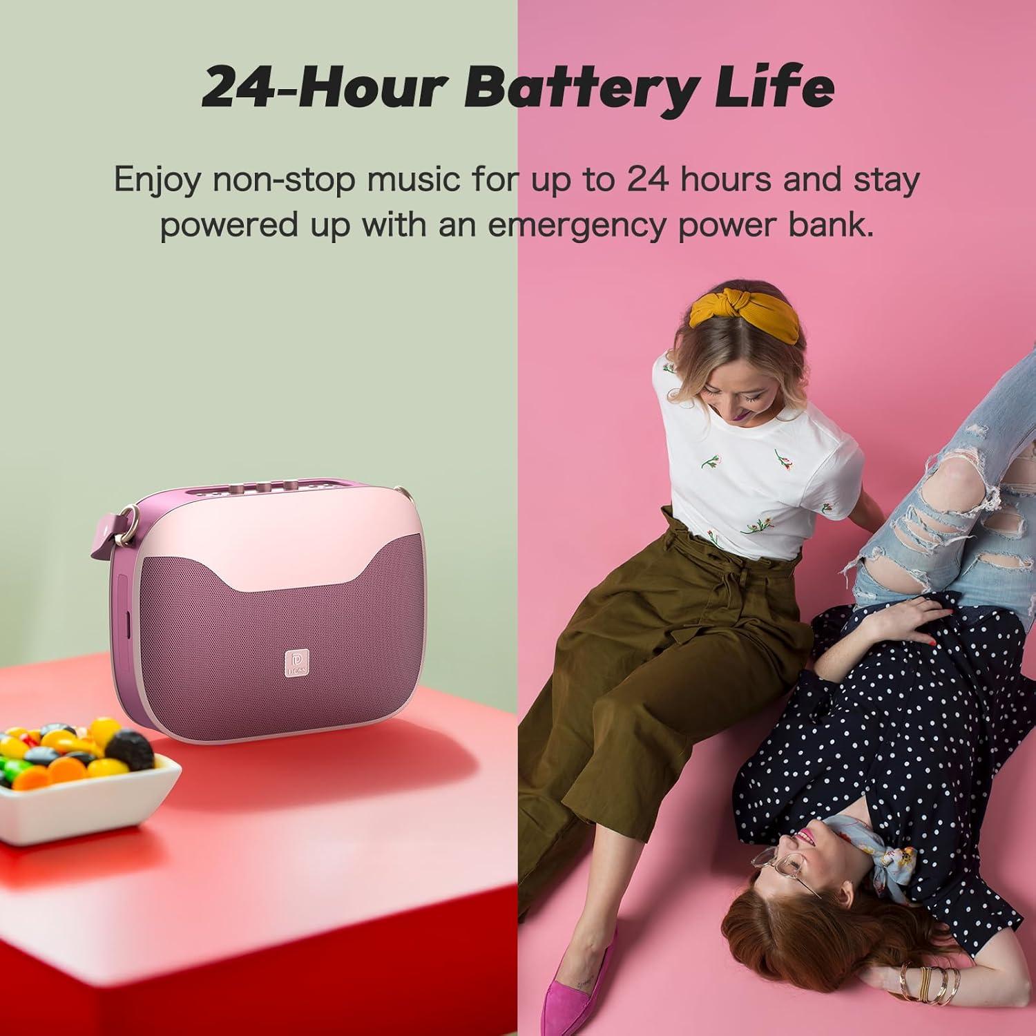 Altavoz Bluetooth DOSS SoundBox H100 Rosa 50W 24H Portátil