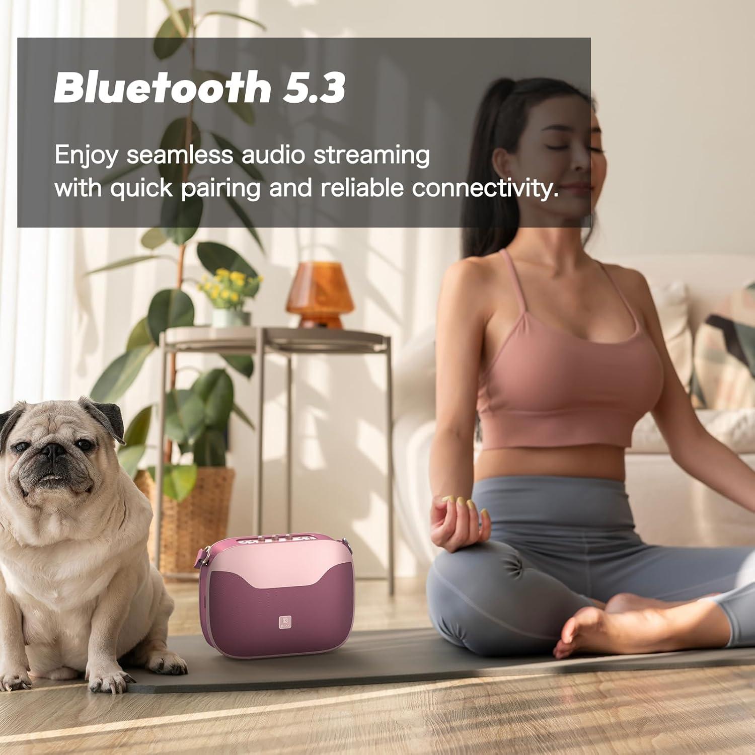 Altavoz Bluetooth DOSS SoundBox H100 Rosa 50W 24H Portátil