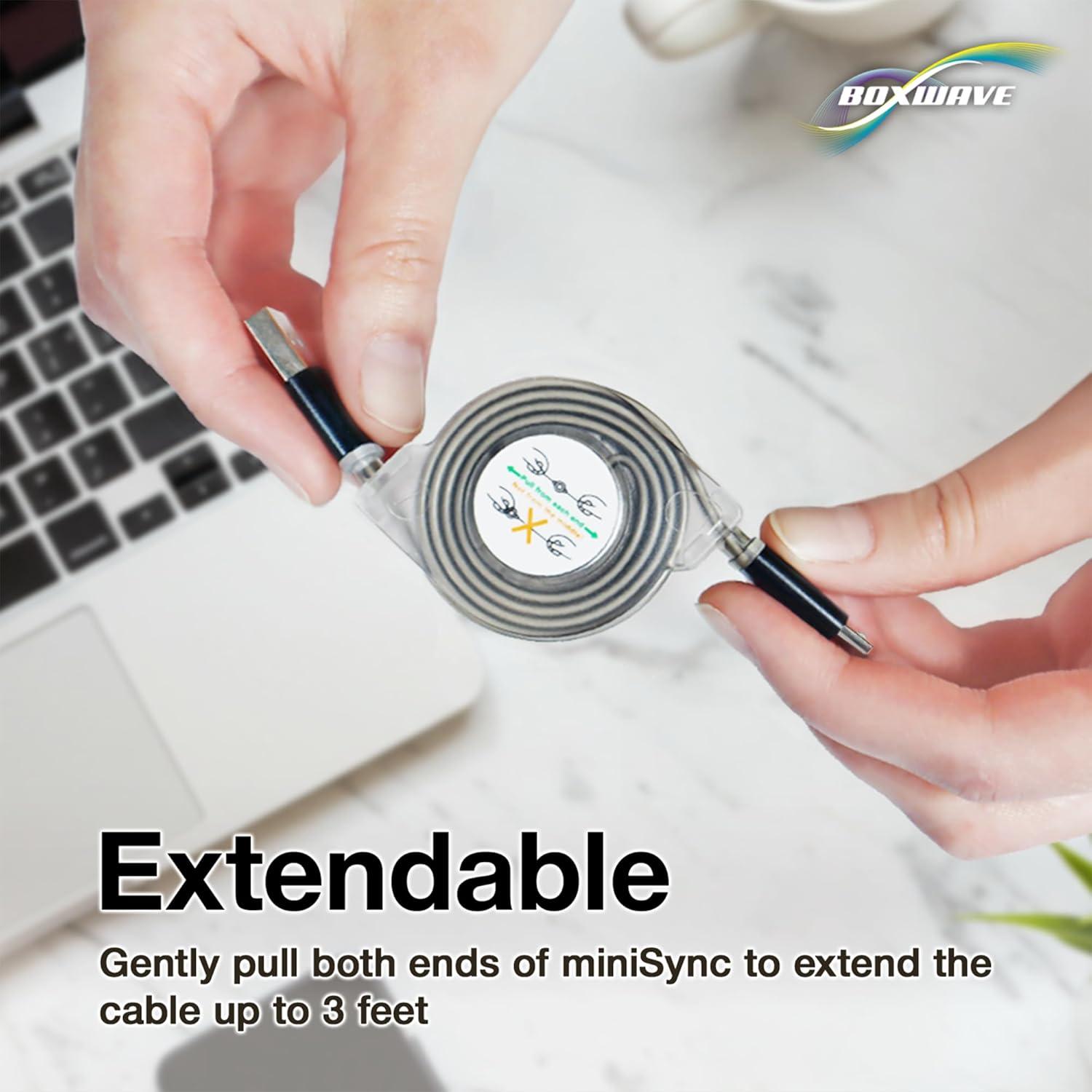 Cable Retráctil BoxWave Compatible con Tribit StormBox 63.5cm