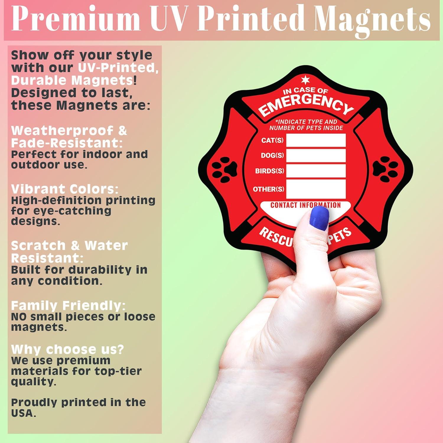 Imán de Emergencia para Mascotas KCD - 12 cm - Insignia de Bombero