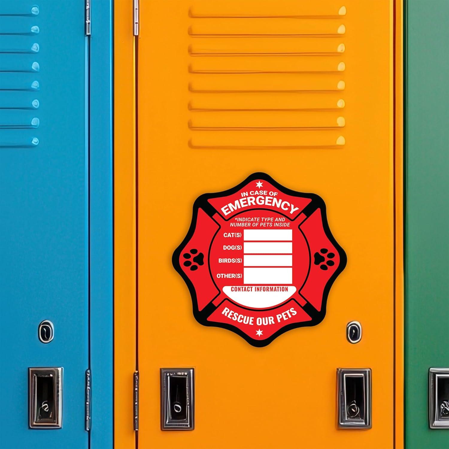 Imán de Emergencia para Mascotas KCD - 12 cm - Insignia de Bombero