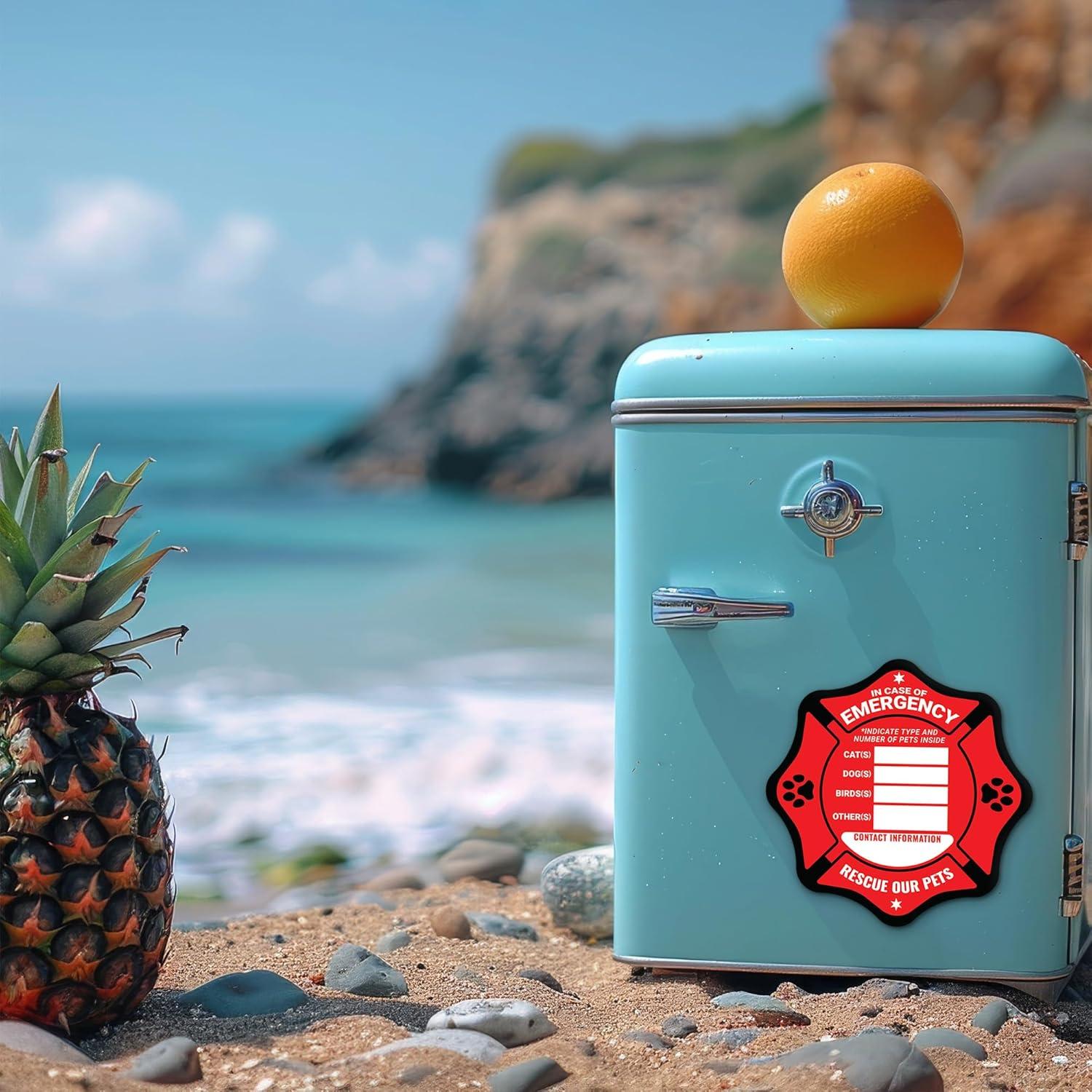 Imán de Emergencia para Mascotas KCD - 12 cm - Insignia de Bombero