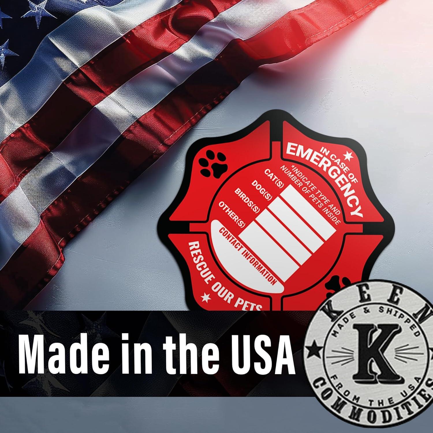 Imán de Emergencia para Mascotas KCD - 12 cm - Insignia de Bombero