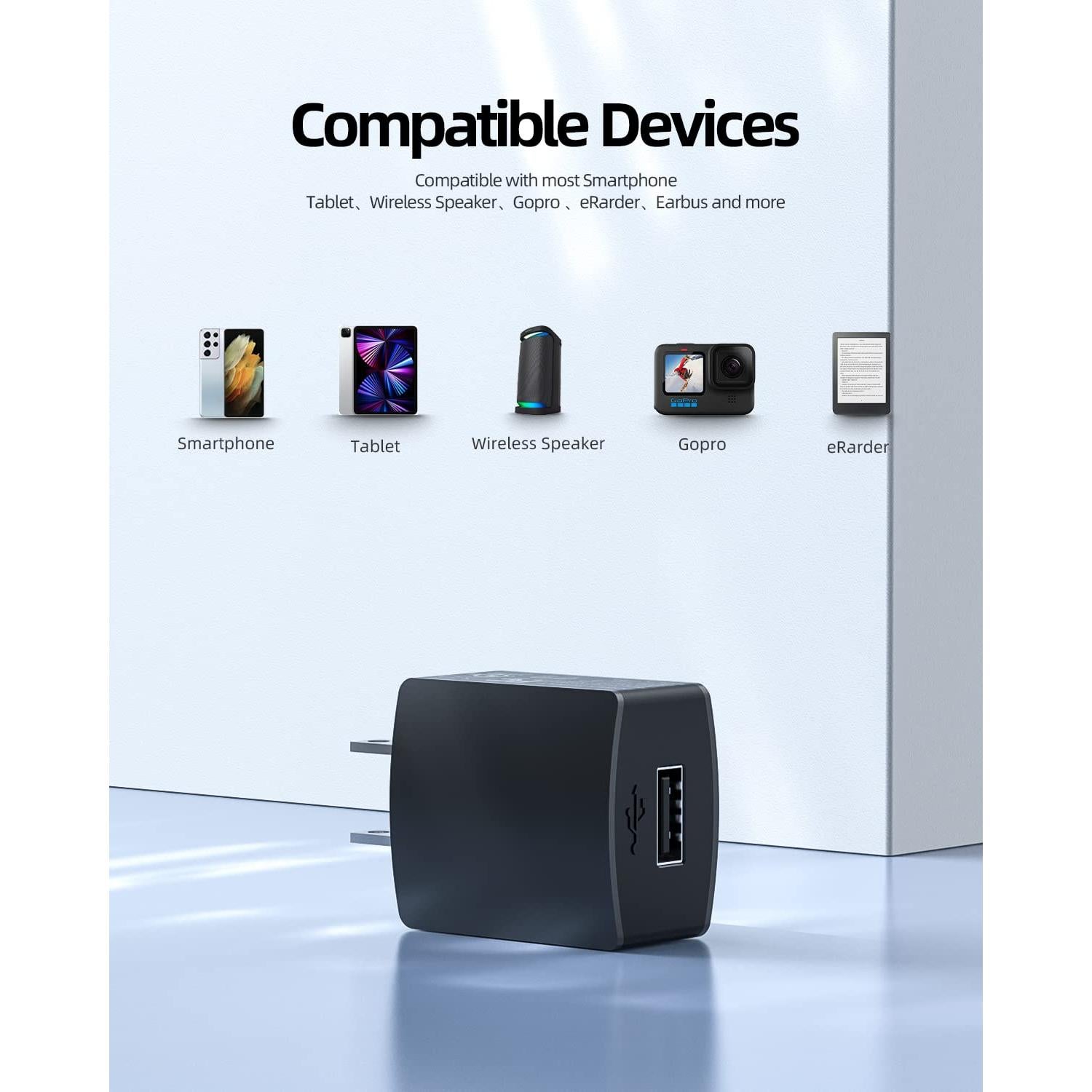 Cargador Adaptador de CA Superer para Altavoces y Auriculares