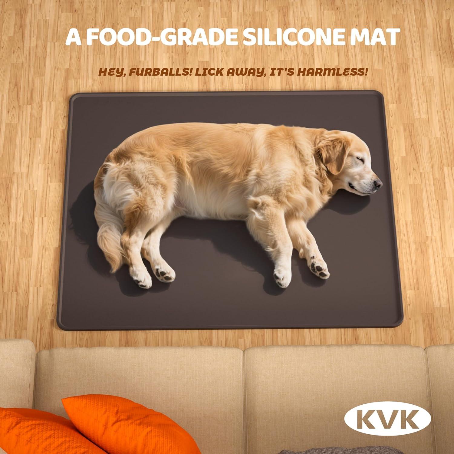 Tapete de Comida para Perros KVK Extra Grande 100x110cm Antideslizante