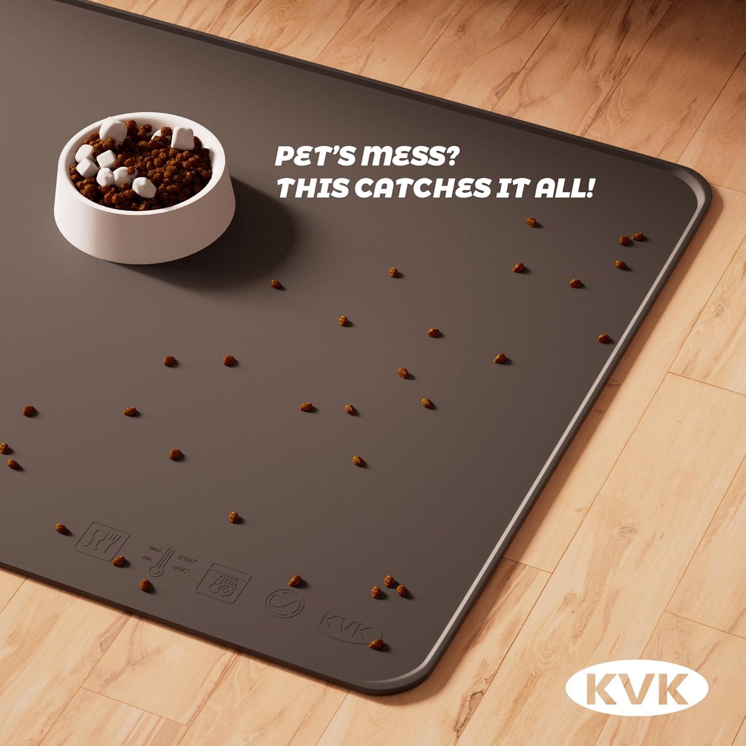 Tapete de Comida para Perros KVK Extra Grande 100x110cm Antideslizante