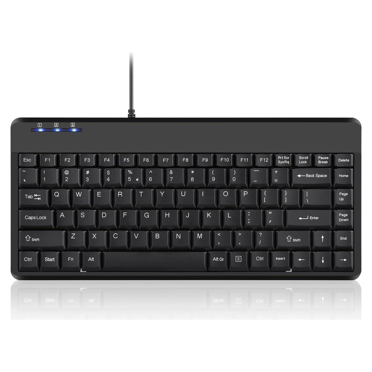 Teclado Mini USB Perixx PERIBOARD-409U Negro 31.4x14.6cm