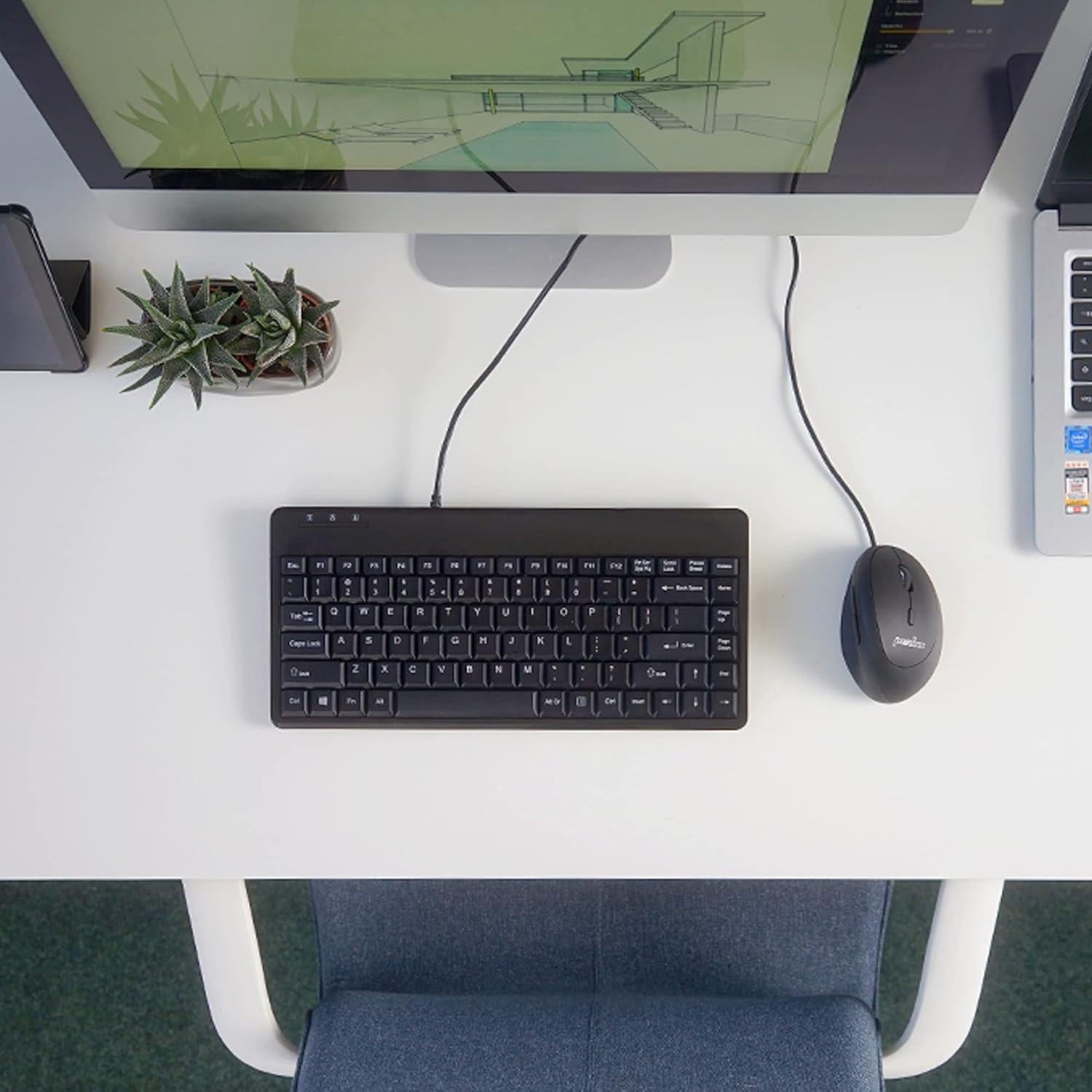 Teclado Mini USB Perixx PERIBOARD-409U Negro 31.4x14.6cm