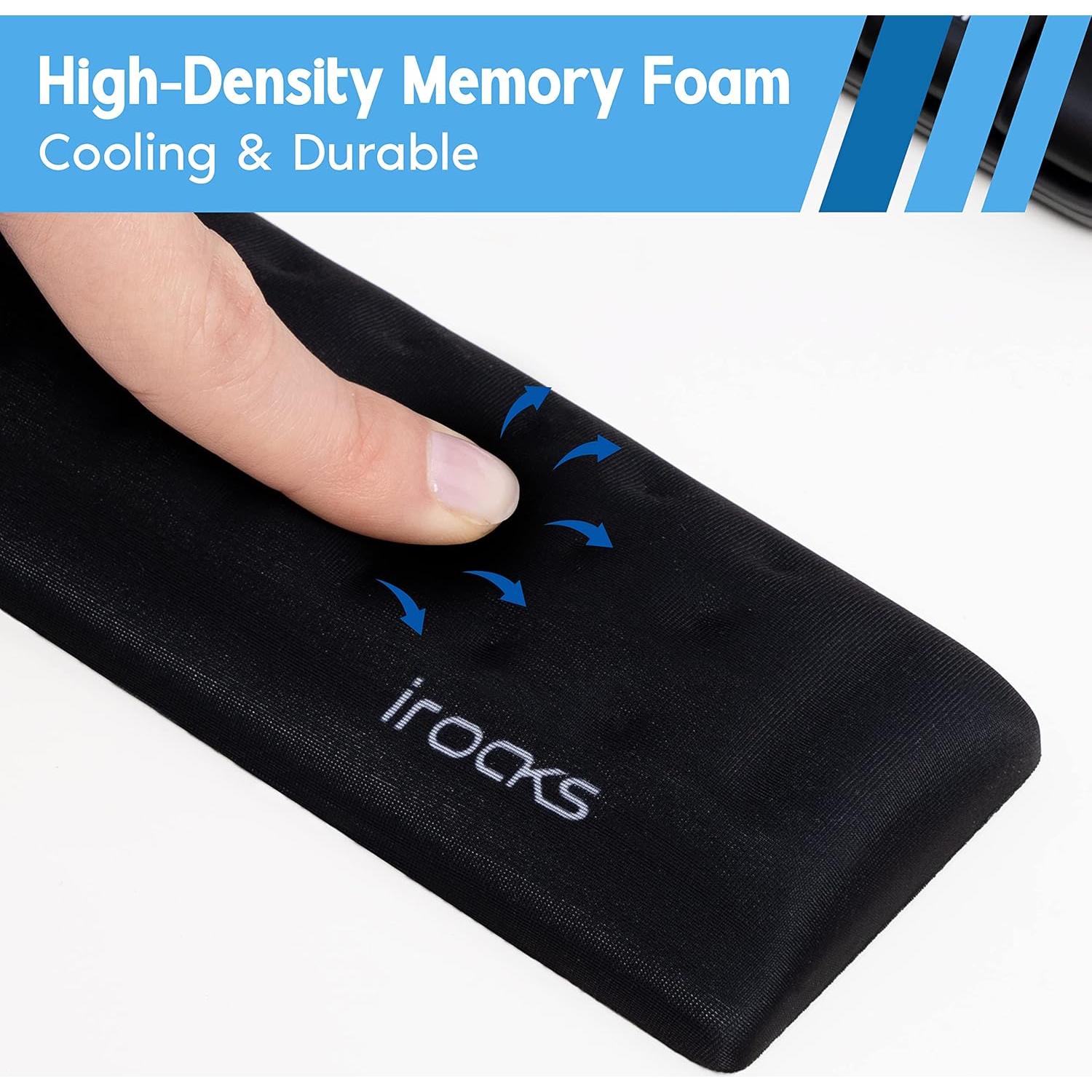 Reposamuñecas Ergonómico i-Rocks IRC41-BK de Espuma Viscoelástica