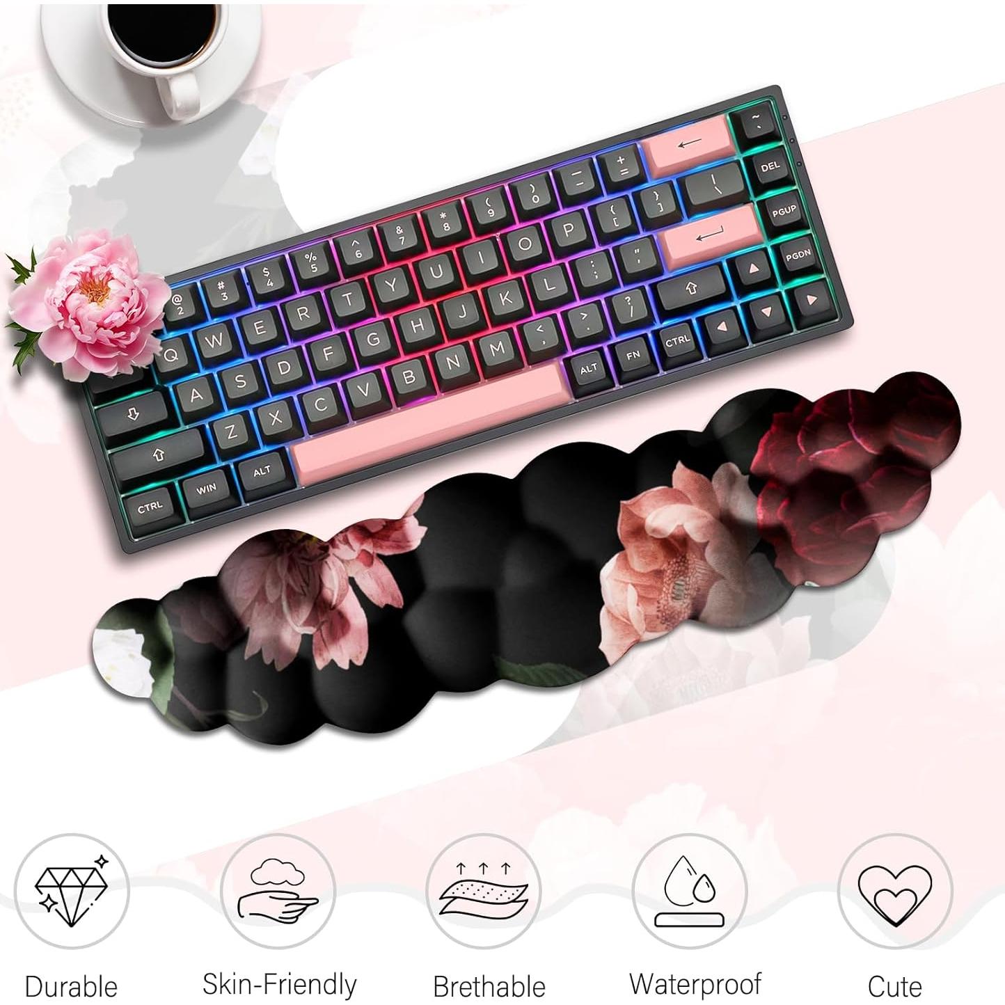 Reposamuñecas Nube JIKIOU con Almohadilla para Teclado y Mouse
