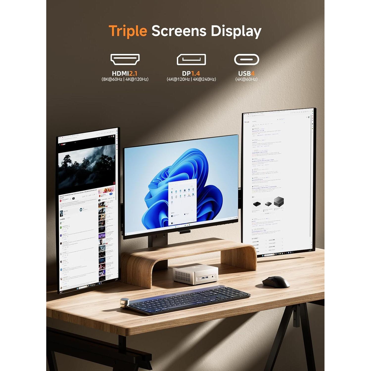 MINISFORUM UM880 Plus Mini PC AMD Ryzen 7 32GB RAM 1TB SSD