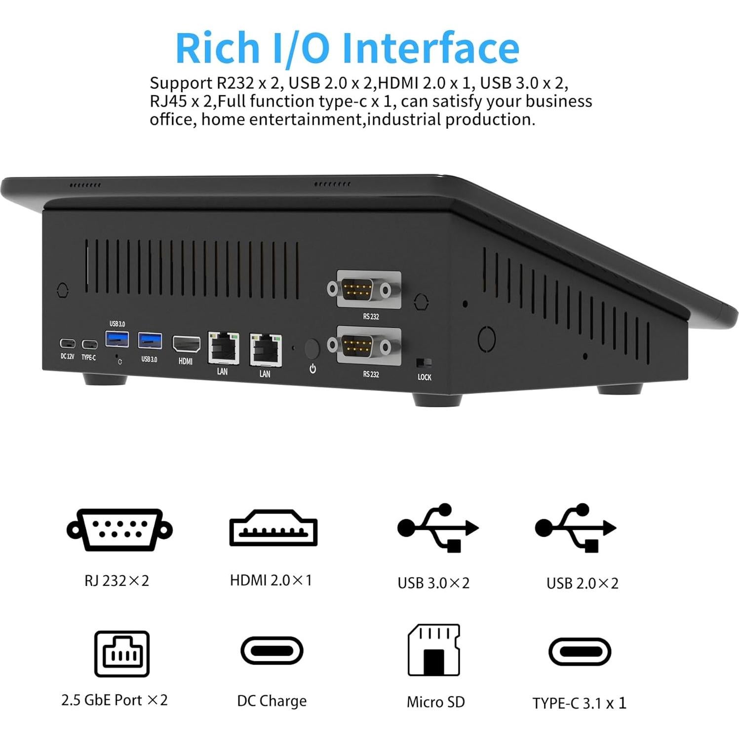 Mini PC HIGOLEPC N100 8GB RAM 128GB Win 11 Pro HDMI