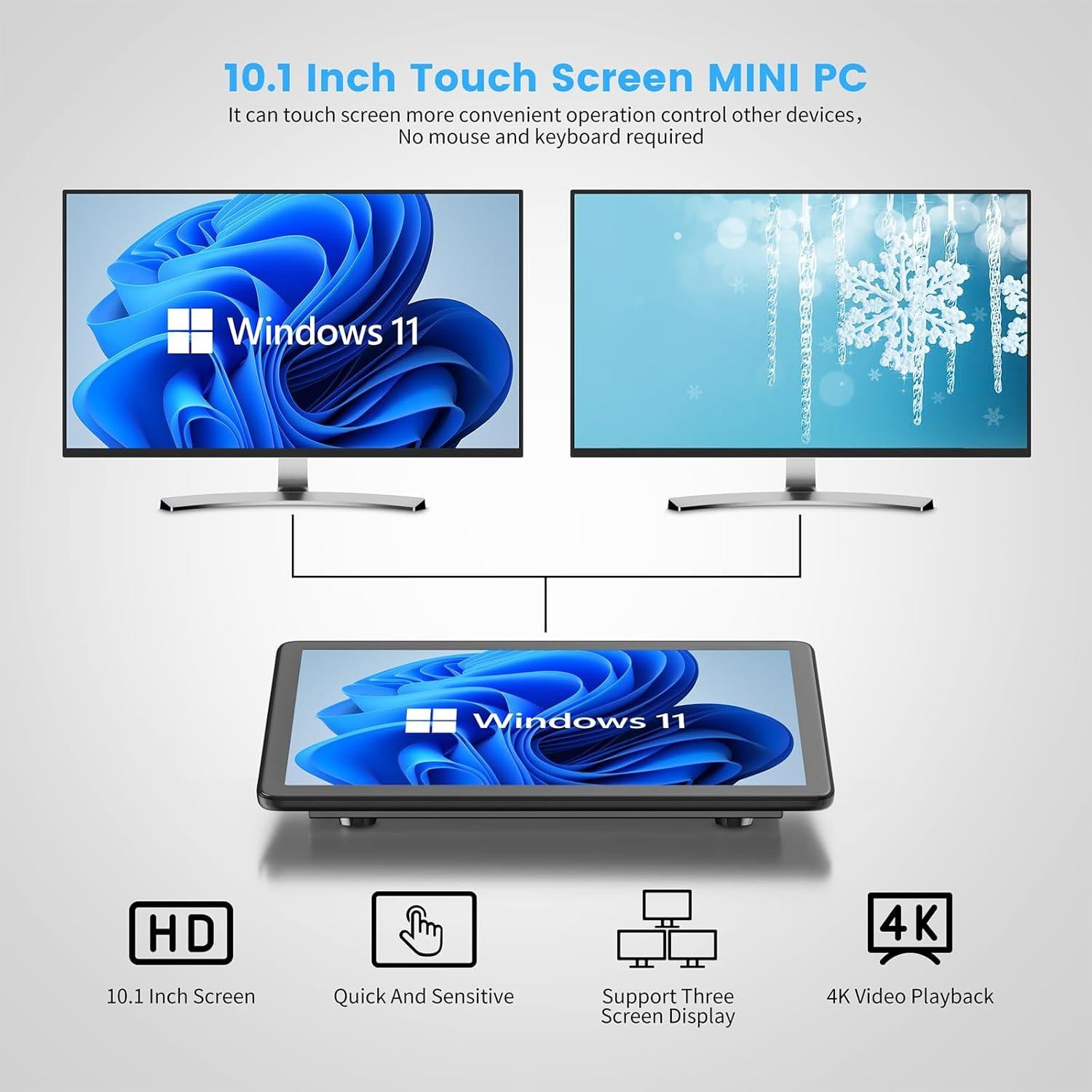 Mini PC HIGOLEPC N100 8GB RAM 128GB Win 11 Pro HDMI