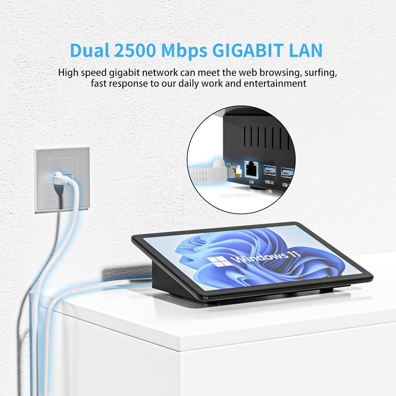 Mini PC HIGOLEPC N100 8GB RAM 128GB Win 11 Pro HDMI