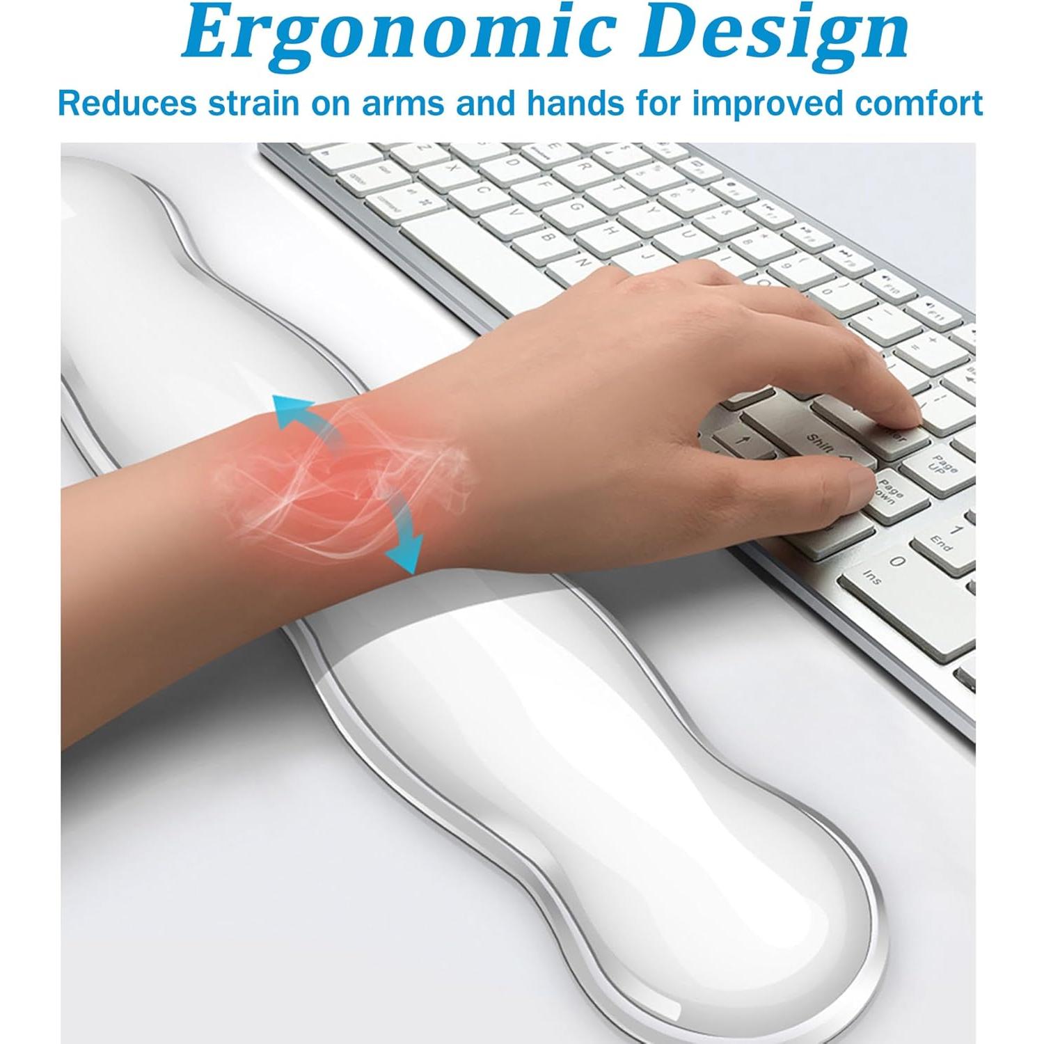 Reposamuñecas Ergonómico de Gel COPORISO Verde Transparente