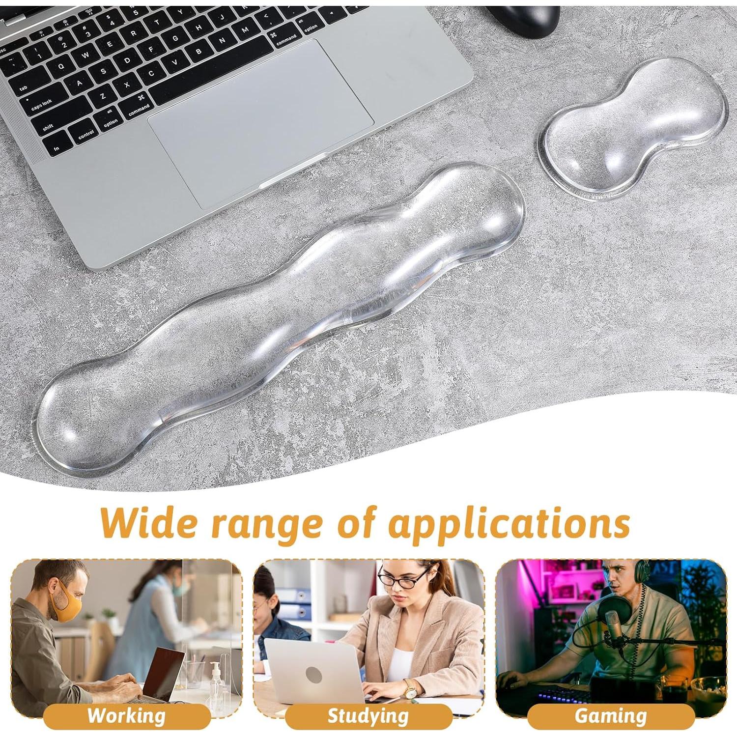 Conjunto de Reposamuñecas de Gel Prasacco para Teclado y Ratón