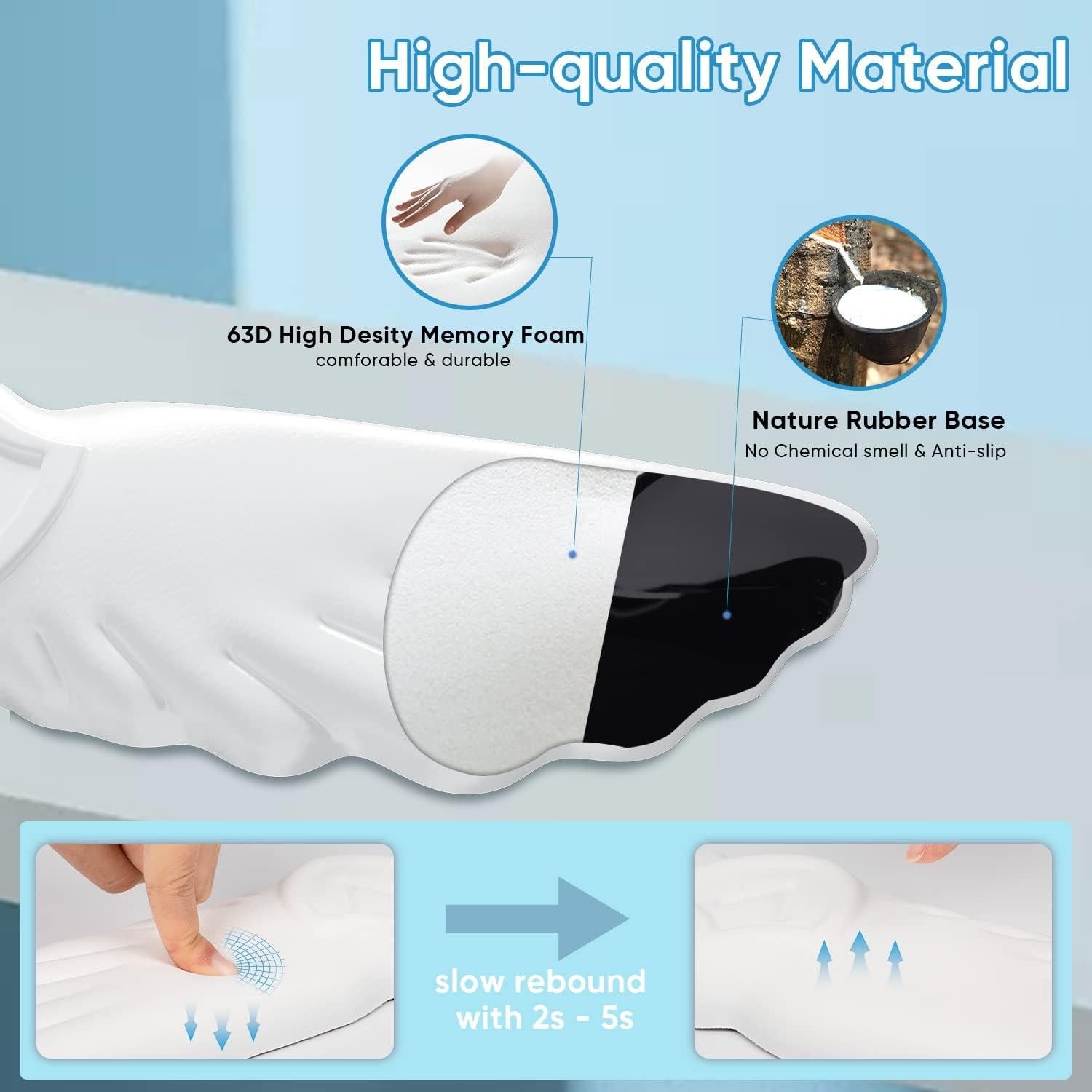 Reposamuñecas ergonómico Sushret ala de ángel 38.1x10.9cm