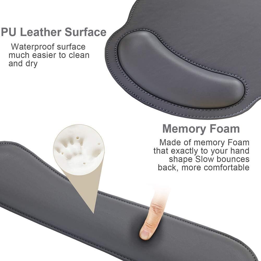 Juego de Alfombrillas Ergonómicas iVeze con Soporte para Muñeca - Gris