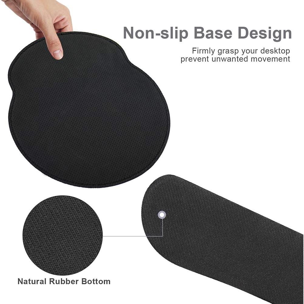 Juego de Alfombrillas Ergonómicas iVeze con Soporte para Muñeca - Gris