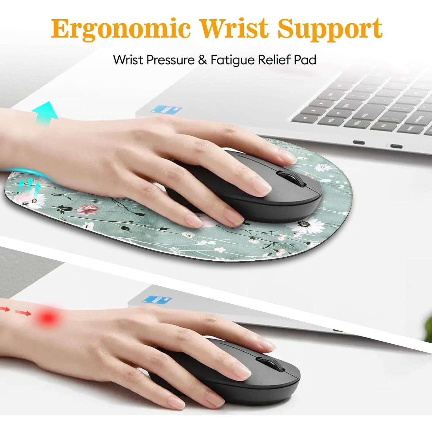 Alfombrilla de Ratón Ergonómica Zokifab con Reposamuñecas de Gel