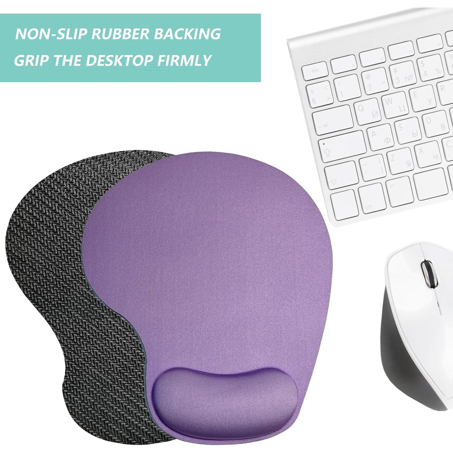 Alfombrilla de Ratón Ergonómica LIZPARE con Reposamuñecas Espuma Morado