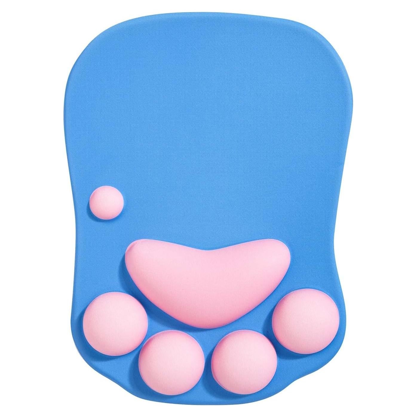 Alfombrilla de Ratón Ergonómica DOBAOJIA Patita de Gato Azul