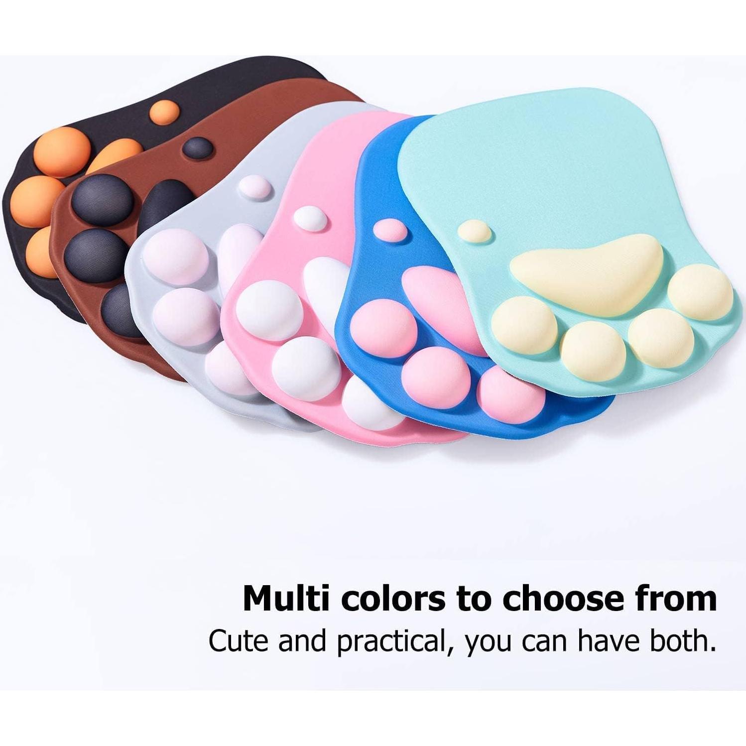 Alfombrilla de Ratón Ergonómica DOBAOJIA Patita de Gato Azul