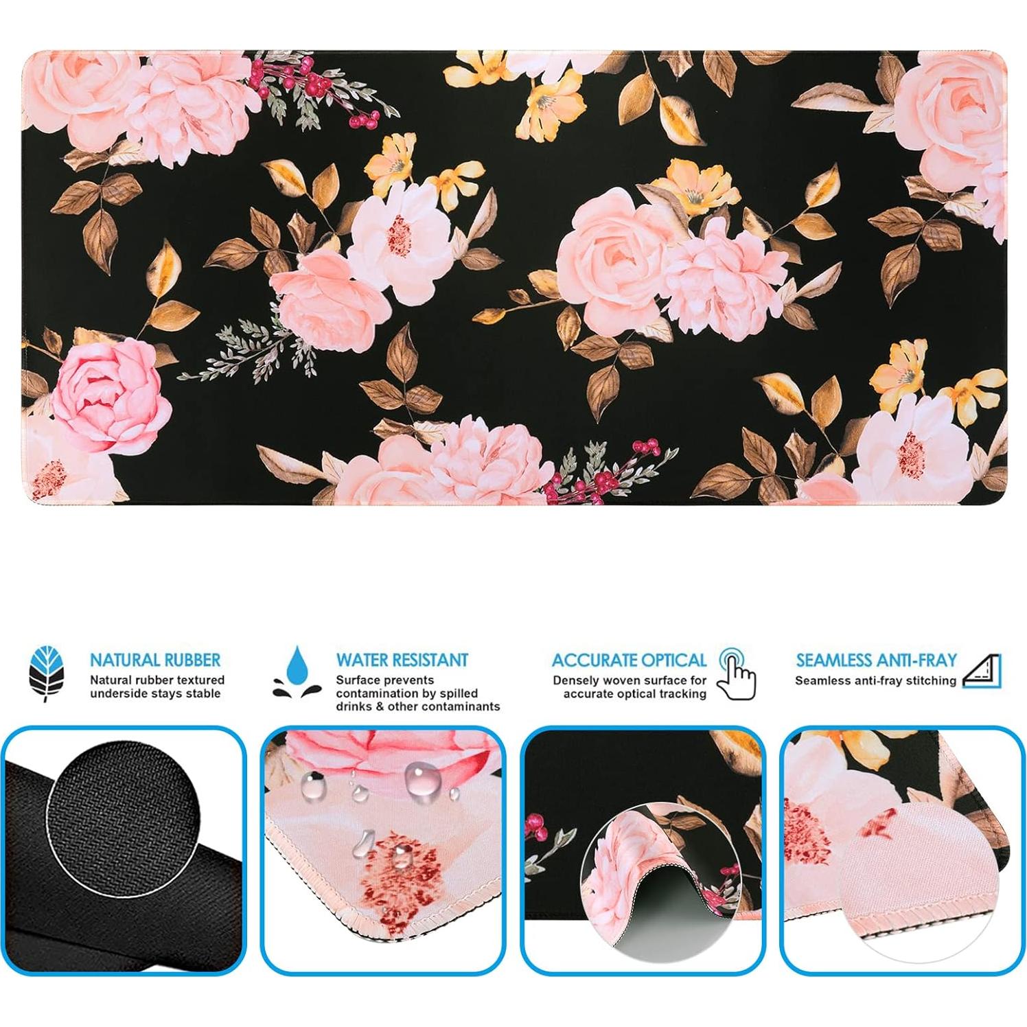 Conjunto Alfombrilla de Teclado y Ratón iCasso XXL Ergonómico