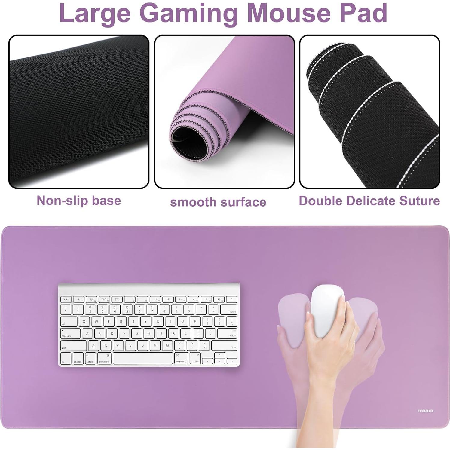 Conjunto Alfombrilla de Teclado y Ratón MOSISO Ergonómico Púrpura