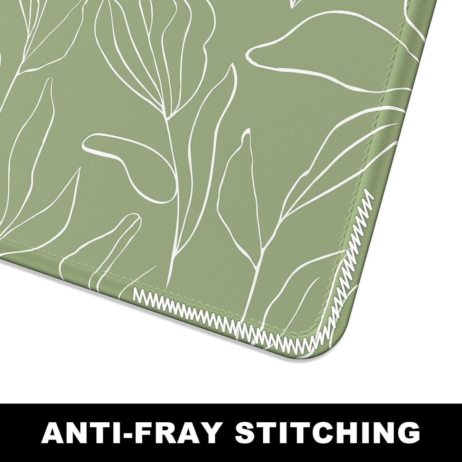 Alfombrilla de Ratón Grande BOSOBO Hoja Verde Minimalista 90x40 cm