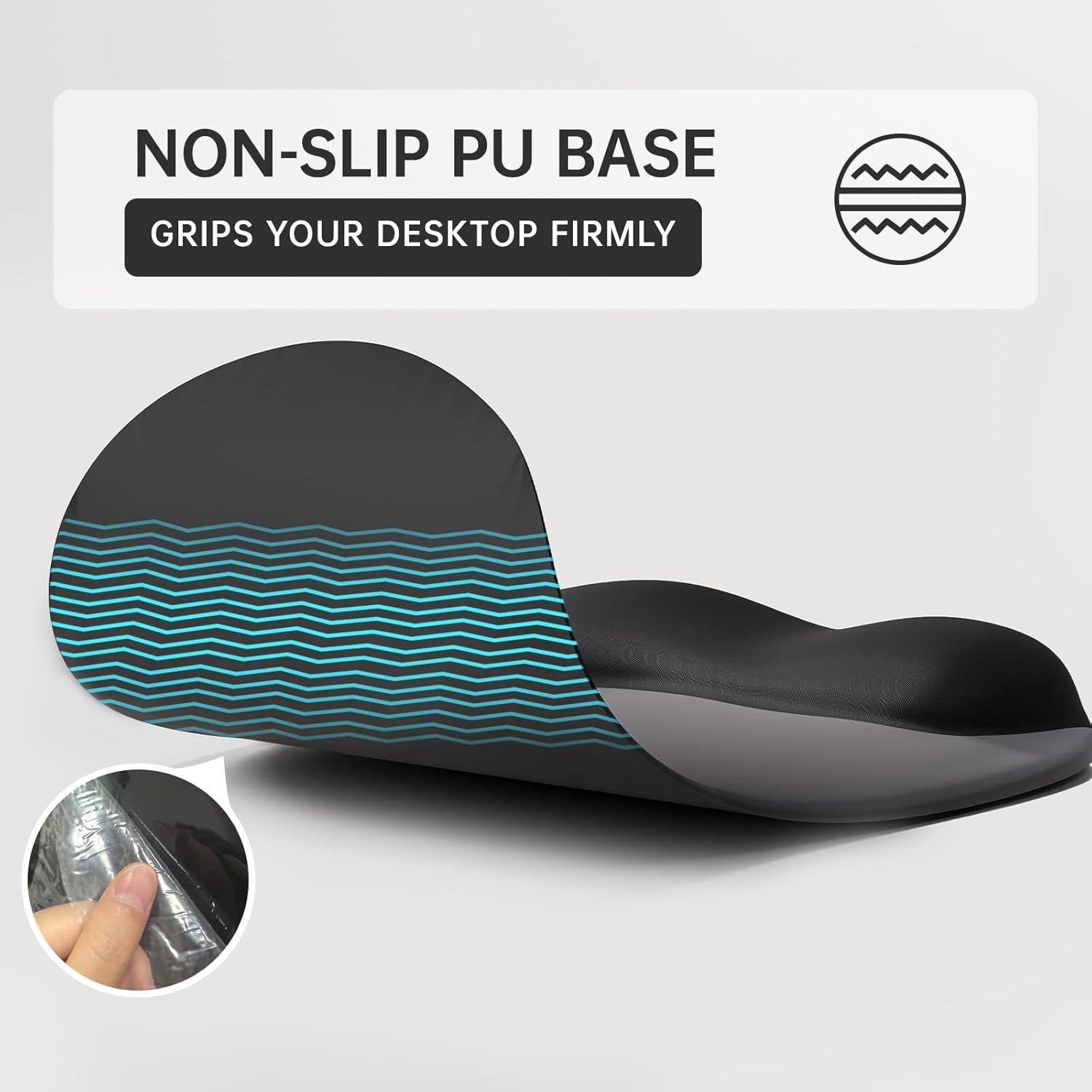 Alfombrilla de Mouse y Teclado Ergonomica Aszqvd con Reposamuñecas