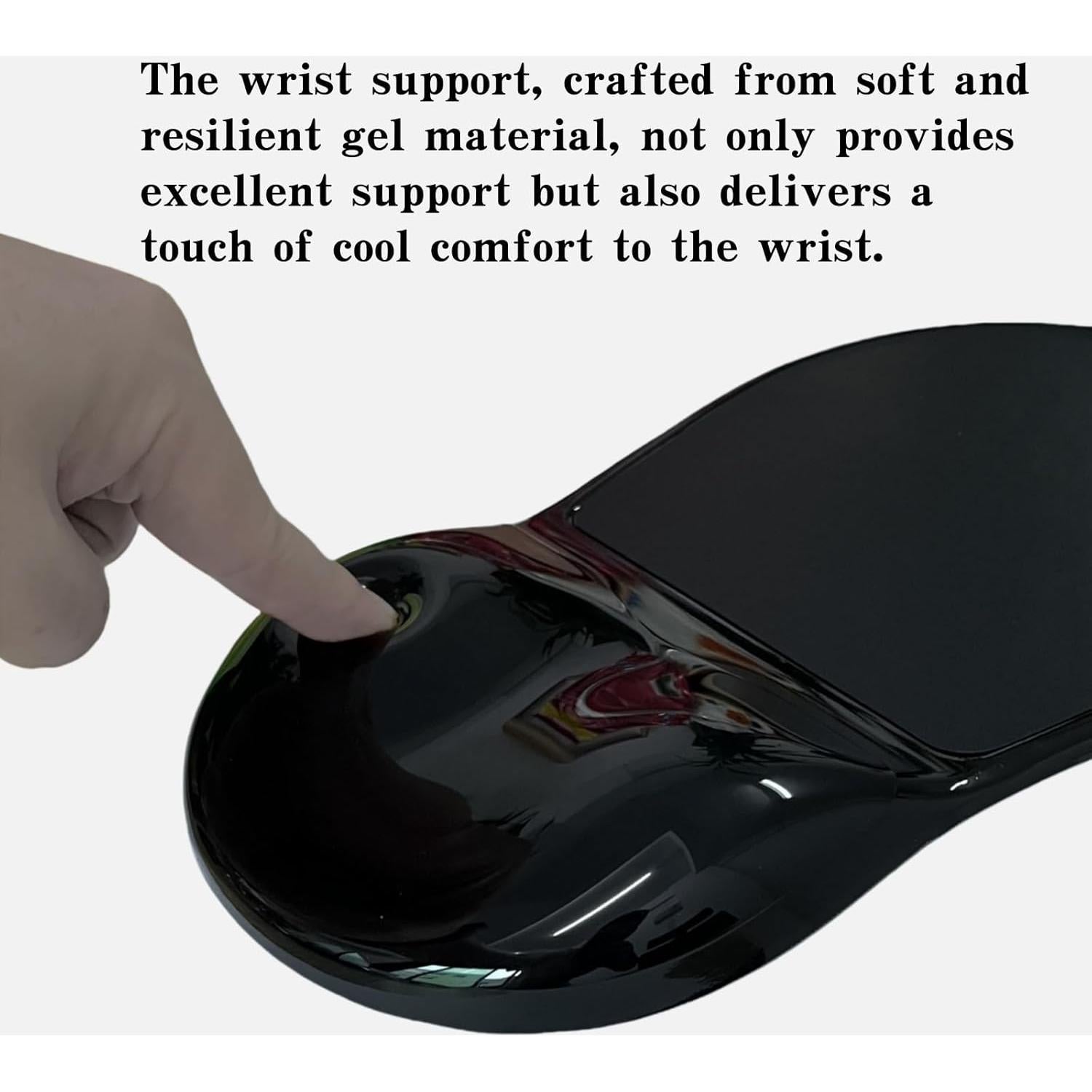 Almohadilla de Ratón Ergonómica Ceizext Gel Negro 27.94x17.78cm