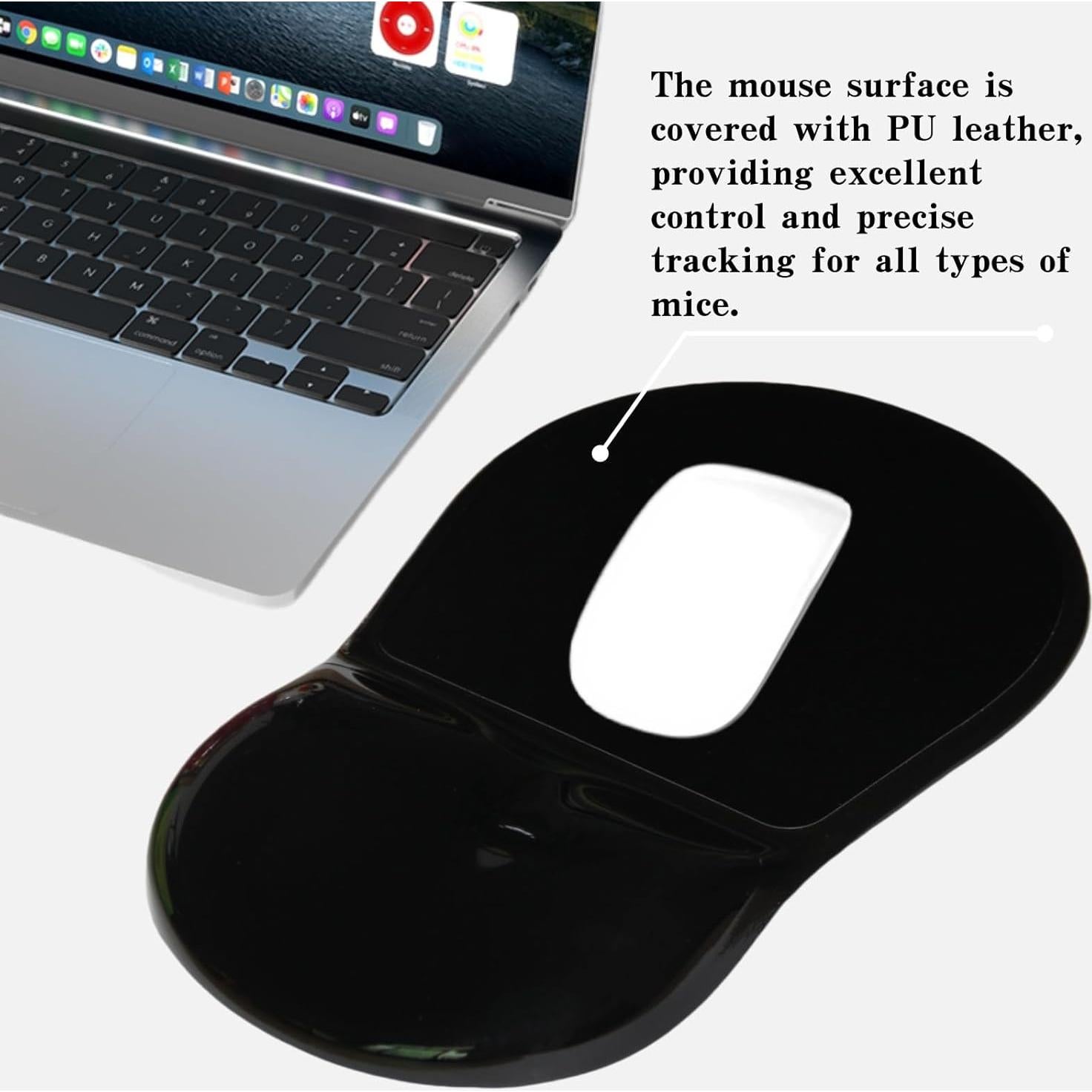 Almohadilla de Ratón Ergonómica Ceizext Gel Negro 27.94x17.78cm