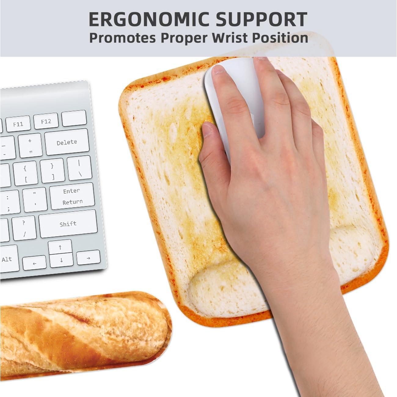 Alfombrilla de Ratón con Soporte para Muñeca MMDW Tostada