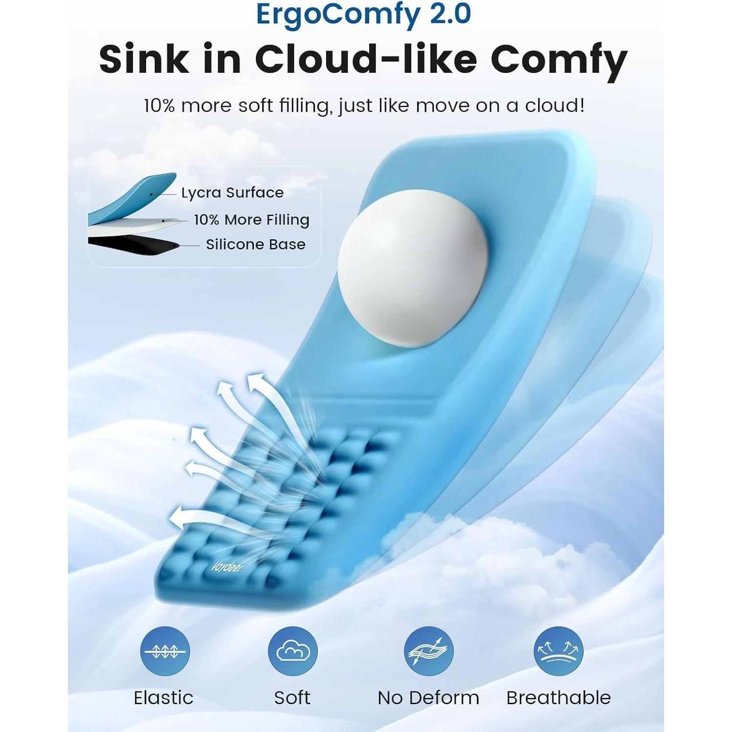 Soporte de Muñeca Ergonómico Vaydeer con Masaje y Base Antideslizante