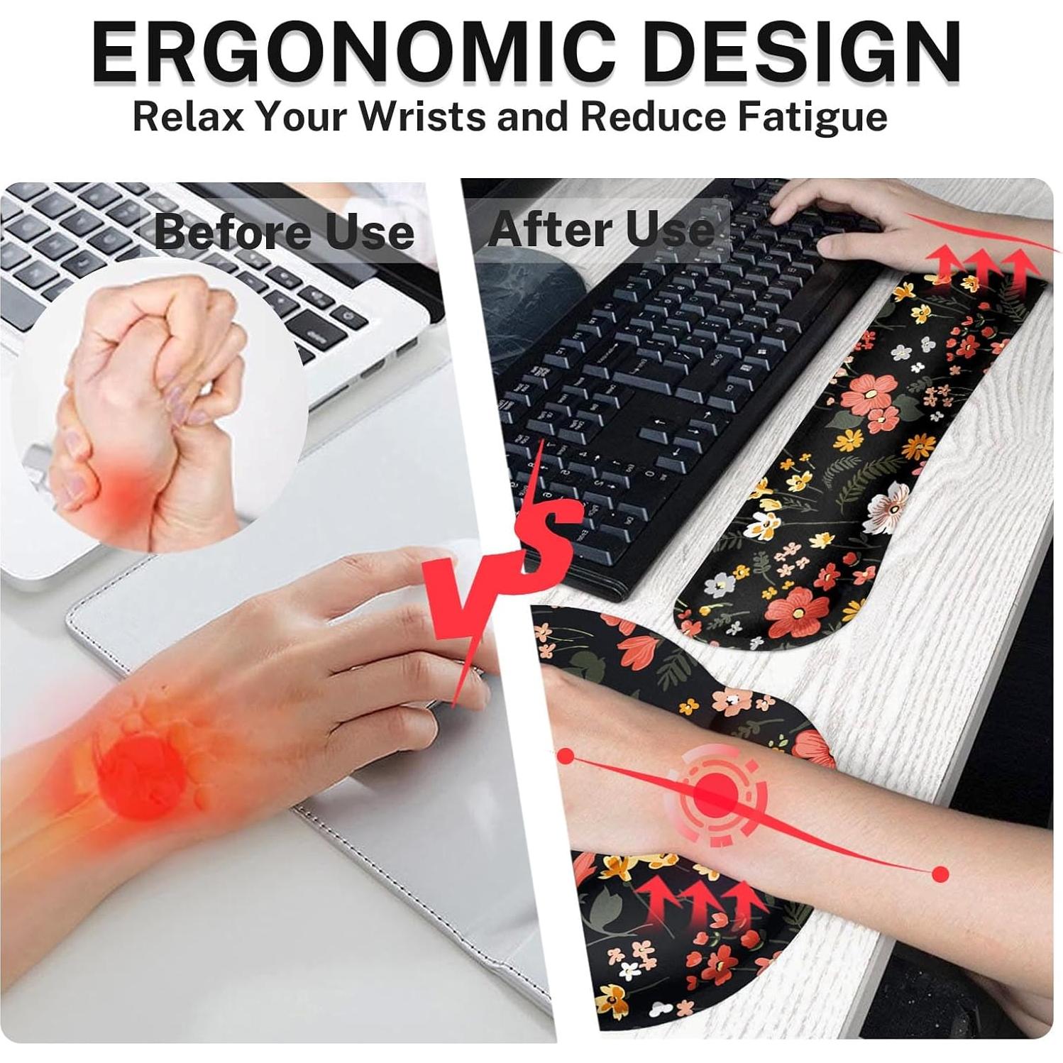 Juego de Alfombrillas de Escritorio Arttown 4 en 1 Ergonómico