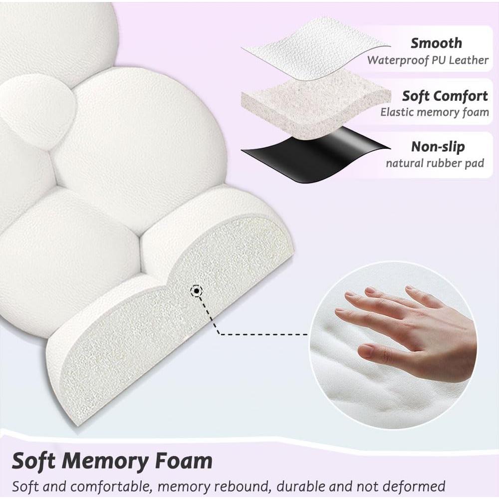 Reposamuñecas Ergonómico Saicok Nube Blanca con Espuma de Memoria