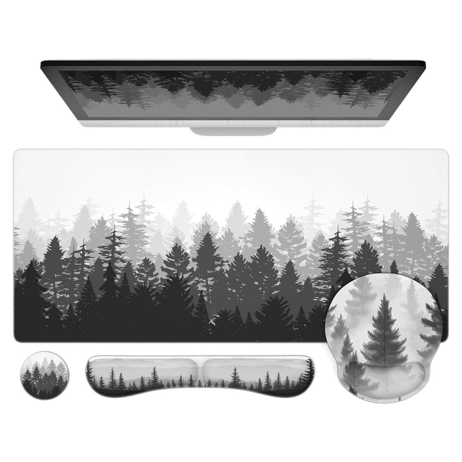 Juego de Alfombrillas de Ratón Ovenbird 4-en-1 Bosque Nebuloso