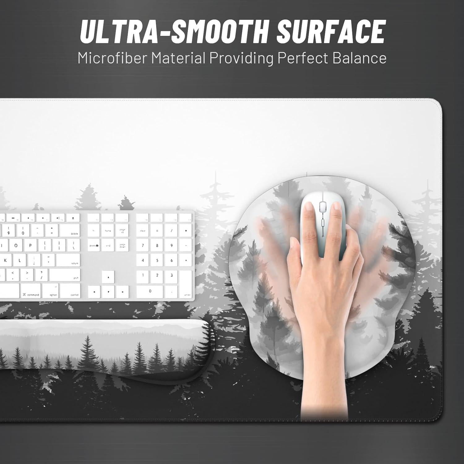 Juego de Alfombrillas de Ratón Ovenbird 4-en-1 Bosque Nebuloso