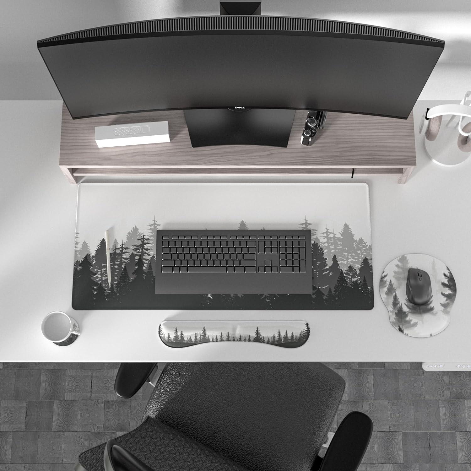 Juego de Alfombrillas de Ratón Ovenbird 4-en-1 Bosque Nebuloso