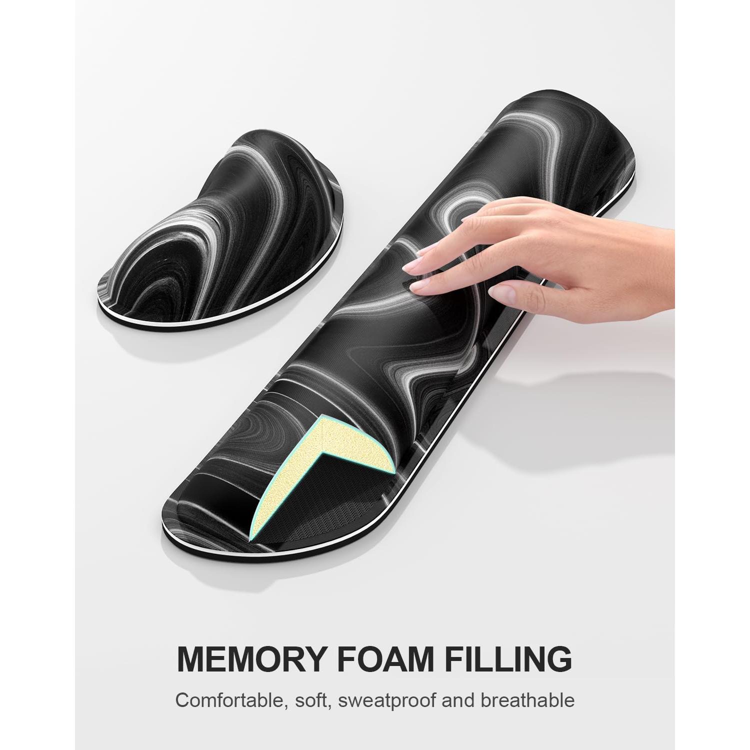 Alfombrilla de Ratón Grande Auhoahsil con Reposamuñecas 90.2x39.9cm