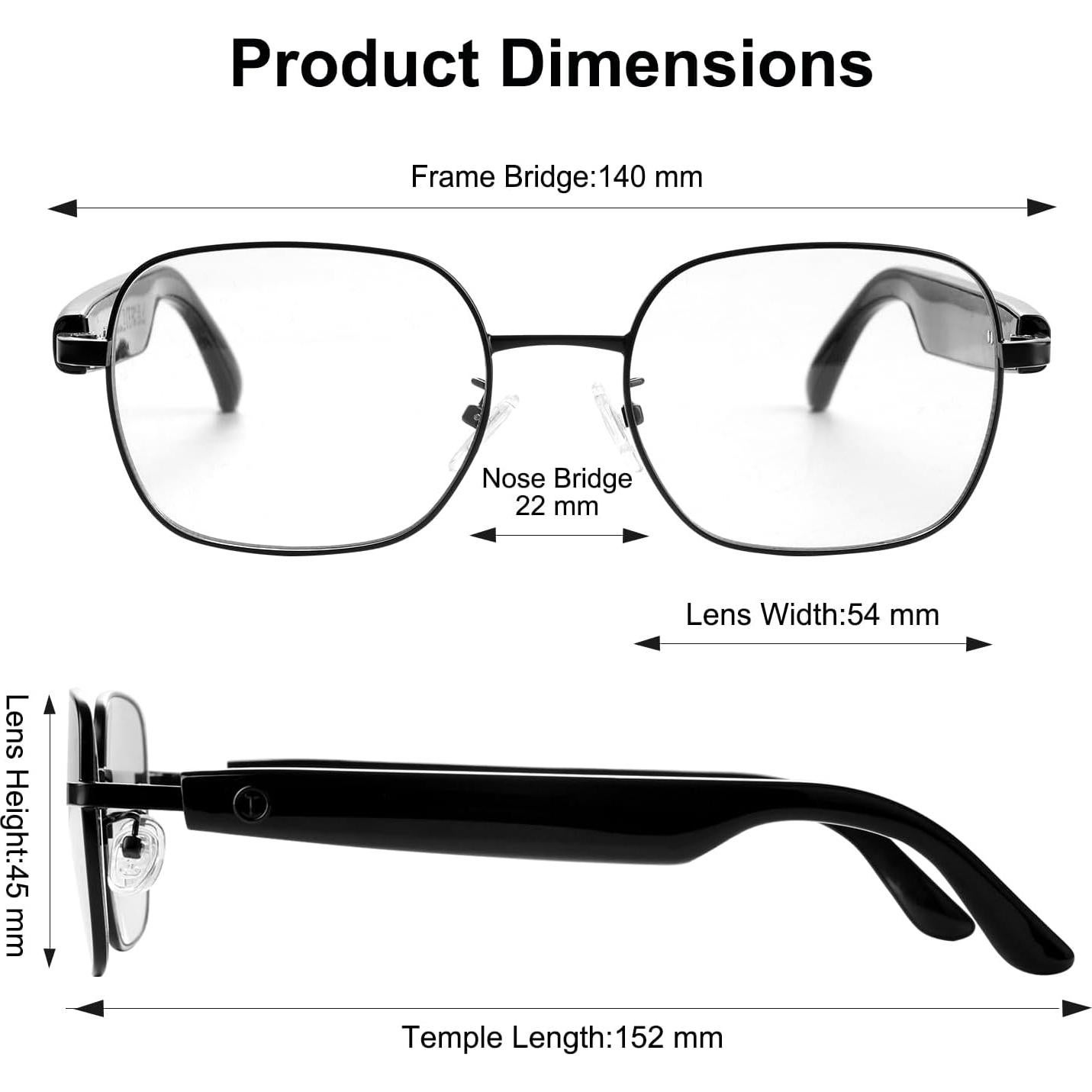 Gafas de Traducción Inteligente AI UF-11, Bluetooth, Reducción de Ruido