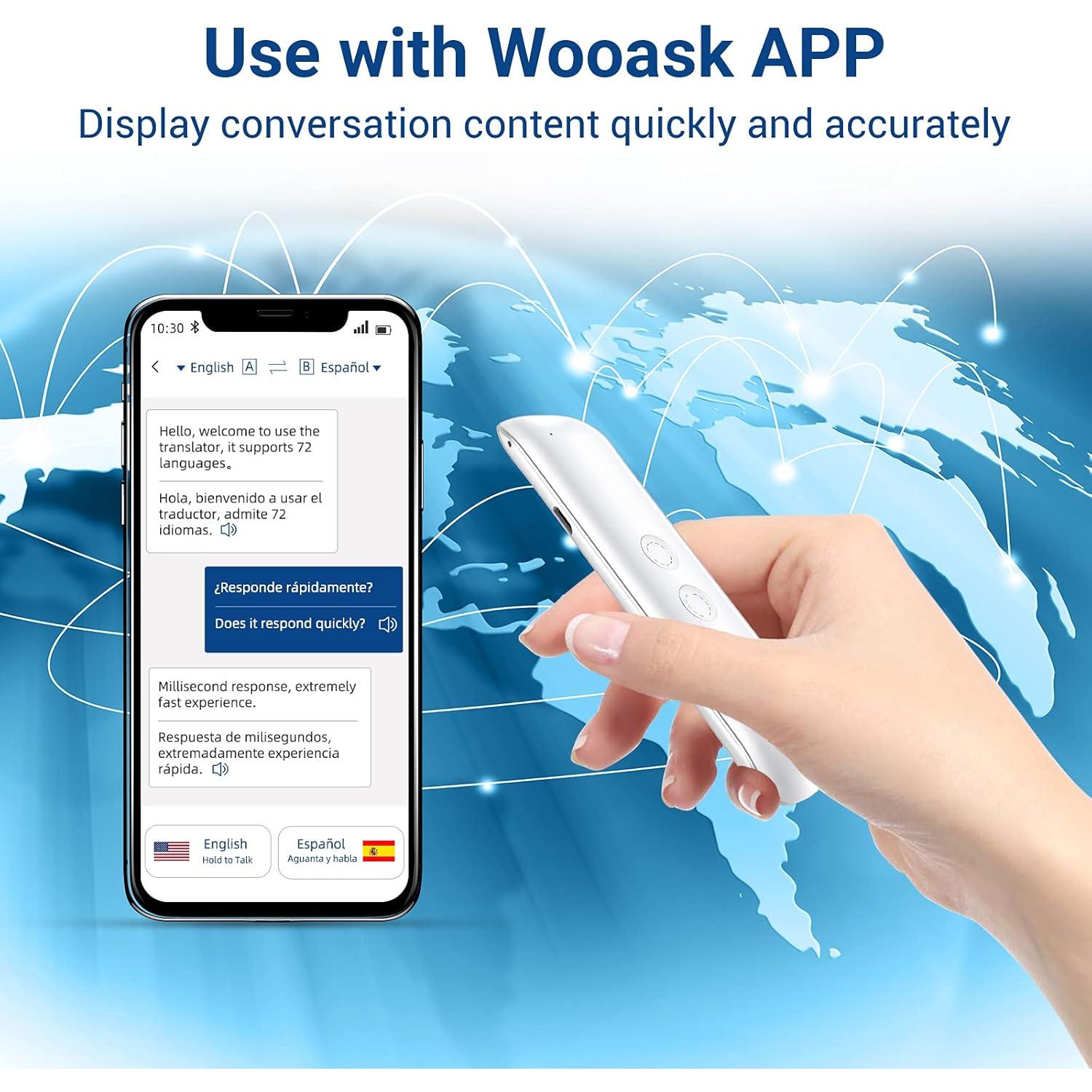 Traductor de Voz XURPURTLK G5 72 Idiomas Bluetooth 4.2