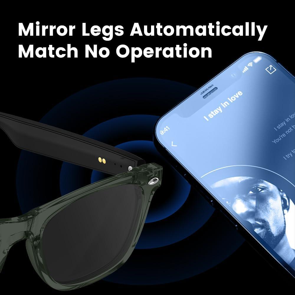 Gafas de Traducción Inteligente Piluyaa E13 Verde Bluetooth