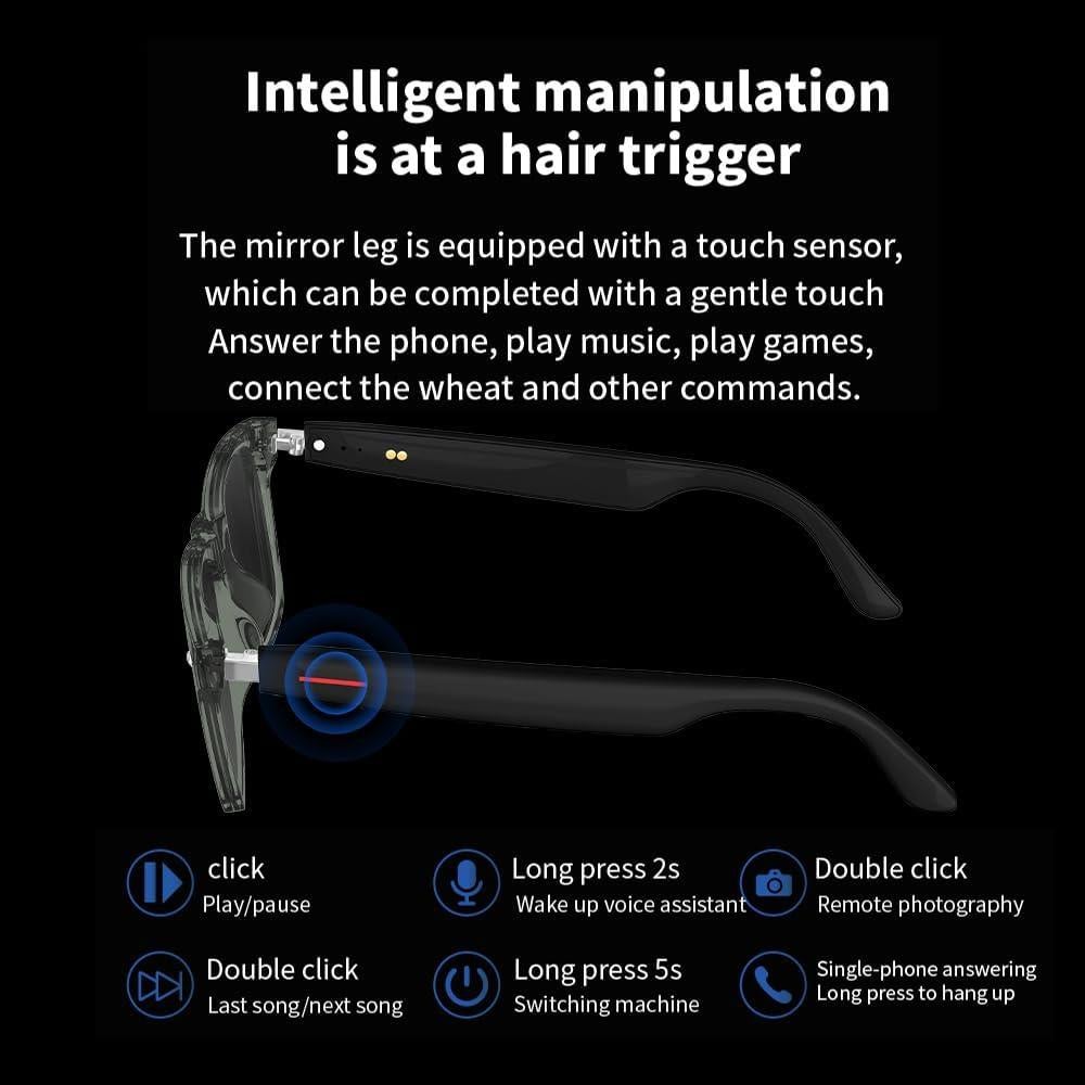 Gafas de Traducción Inteligente Piluyaa E13 Verde Bluetooth