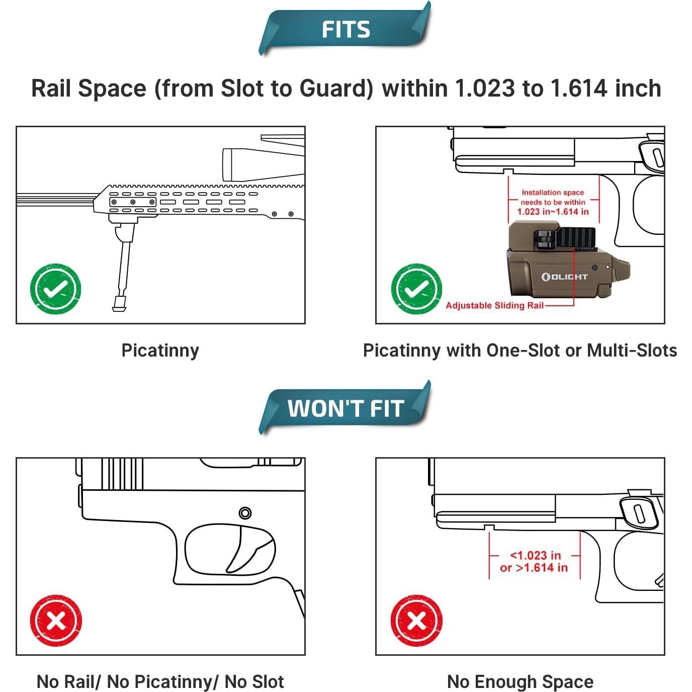 OLIGHT Baldr Mini 600 Lúmenes Luz Táctica Recargable