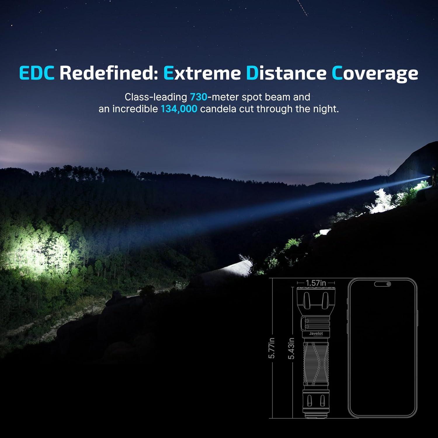 Linterna Táctica OLIGHT Javelot 1350 Lúmenes EDC Clip-on