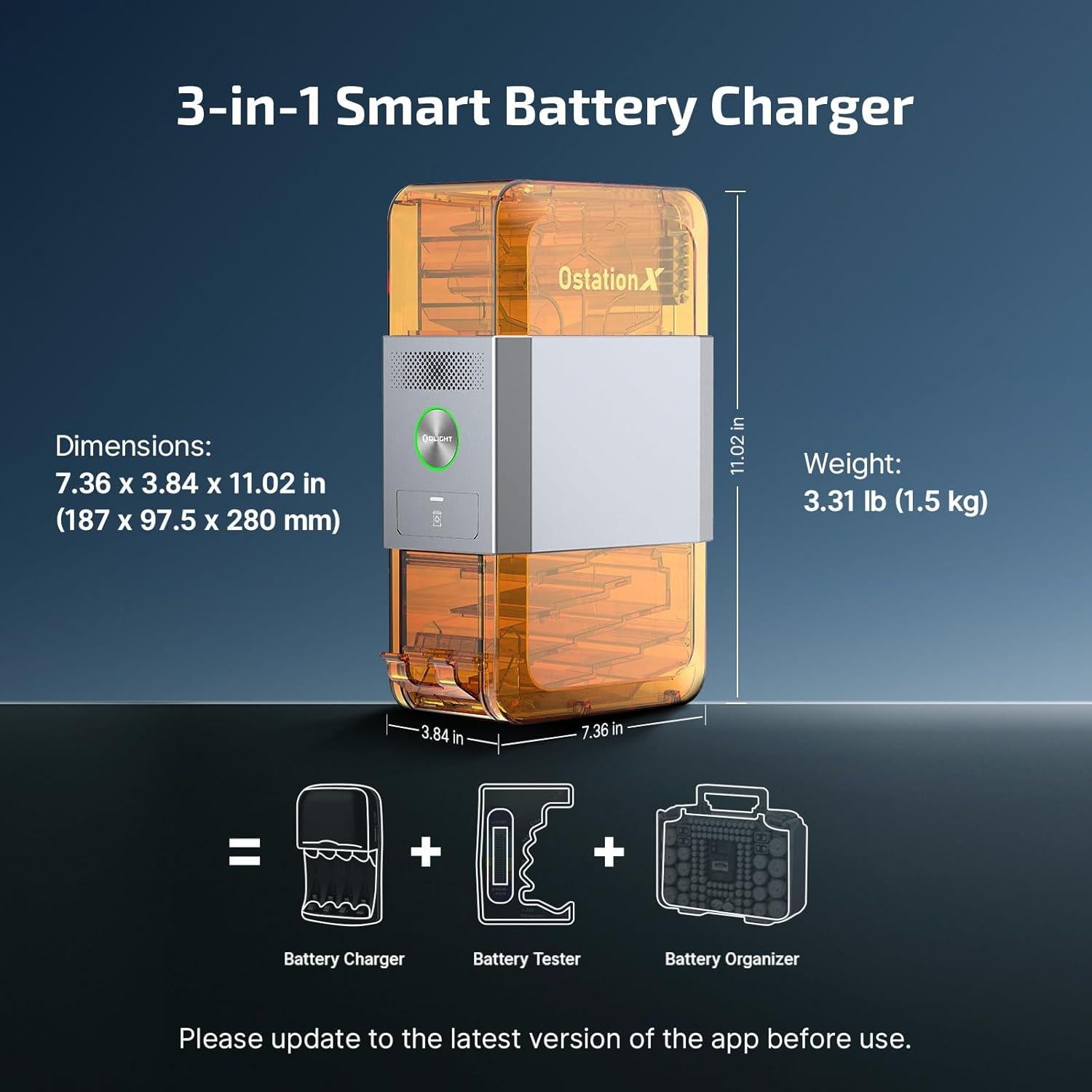 Cargador de Batería OLIGHT Ostation X + Linterna Oclip Pro