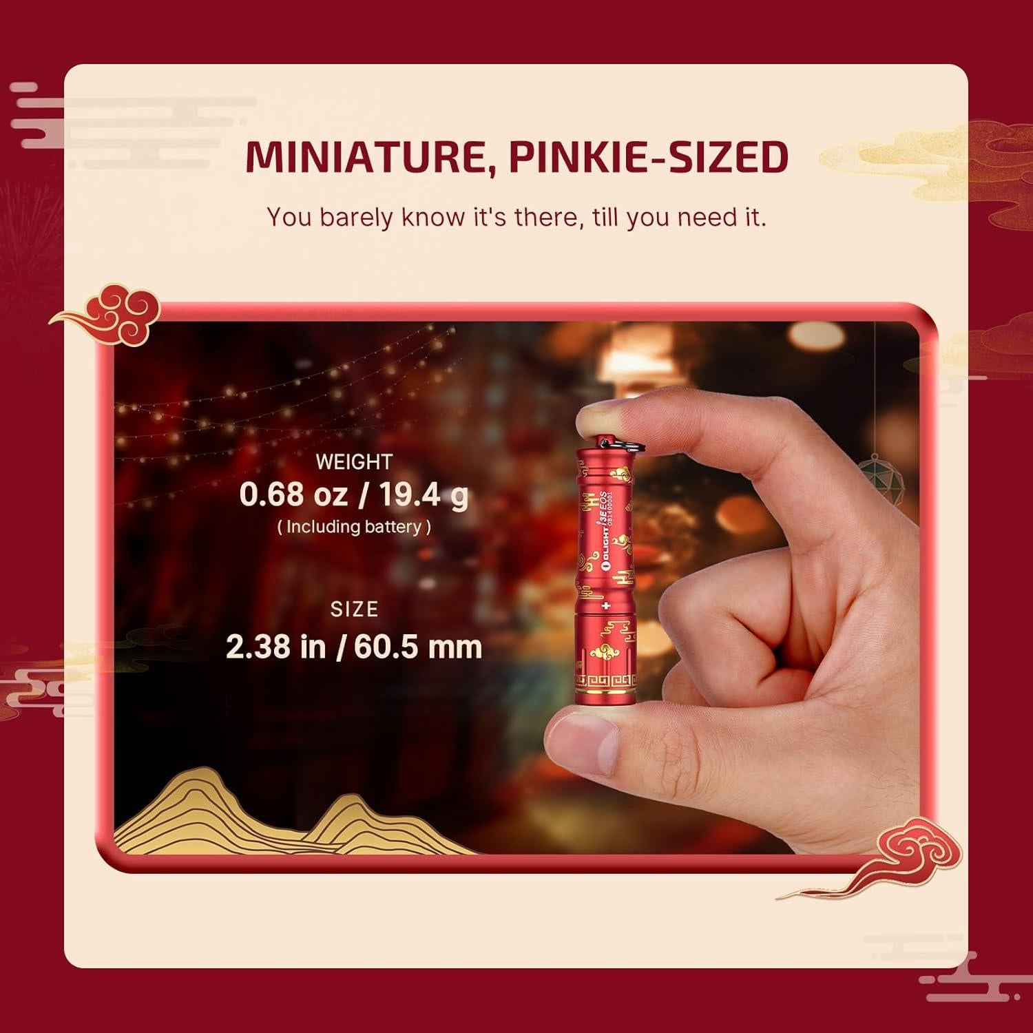 Linterna EDC OLIGHT i3E EOS 90 Lúmenes IPX8 AAA