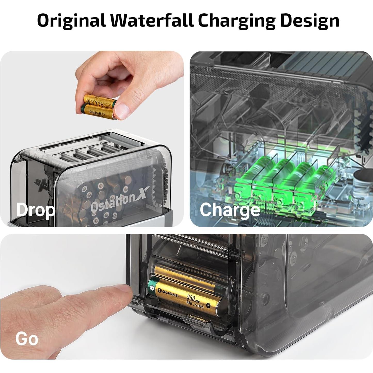 Cargador de Batería OLIGHT Ostation X para NiMH AAA